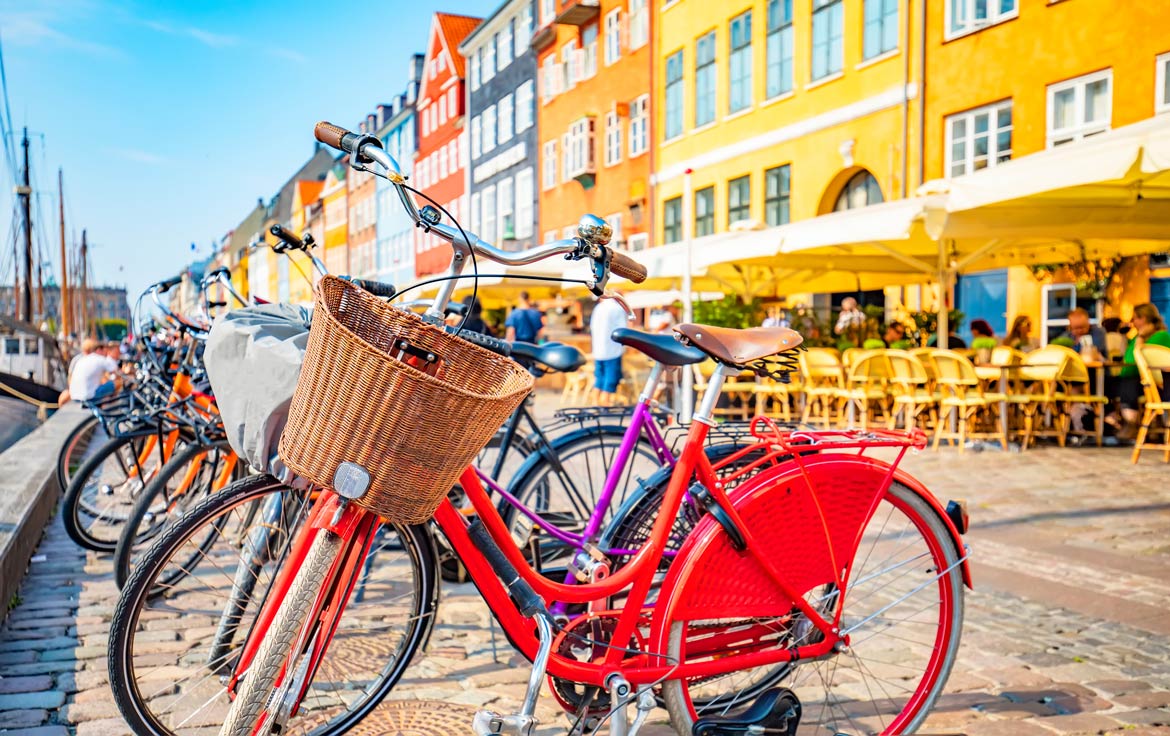 Fahrrad fahren im Frühjahr in Dänemark