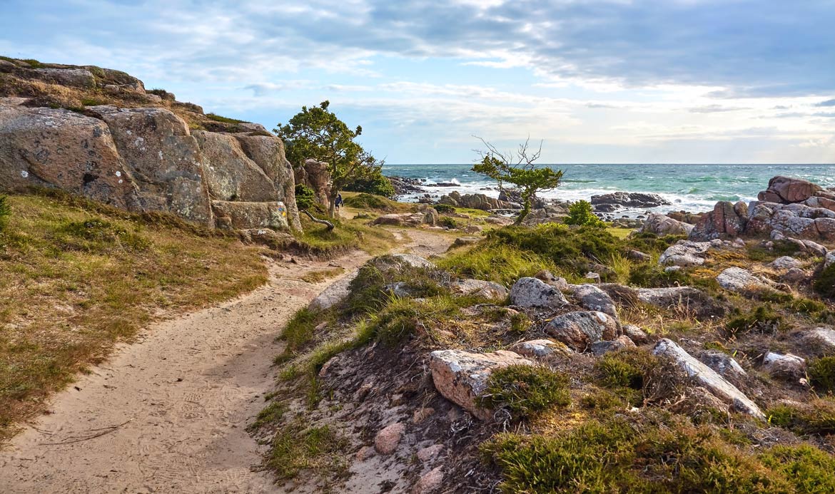 Im Frühjahr ist die dänische Ostseeküste ideal für Spaziergänge